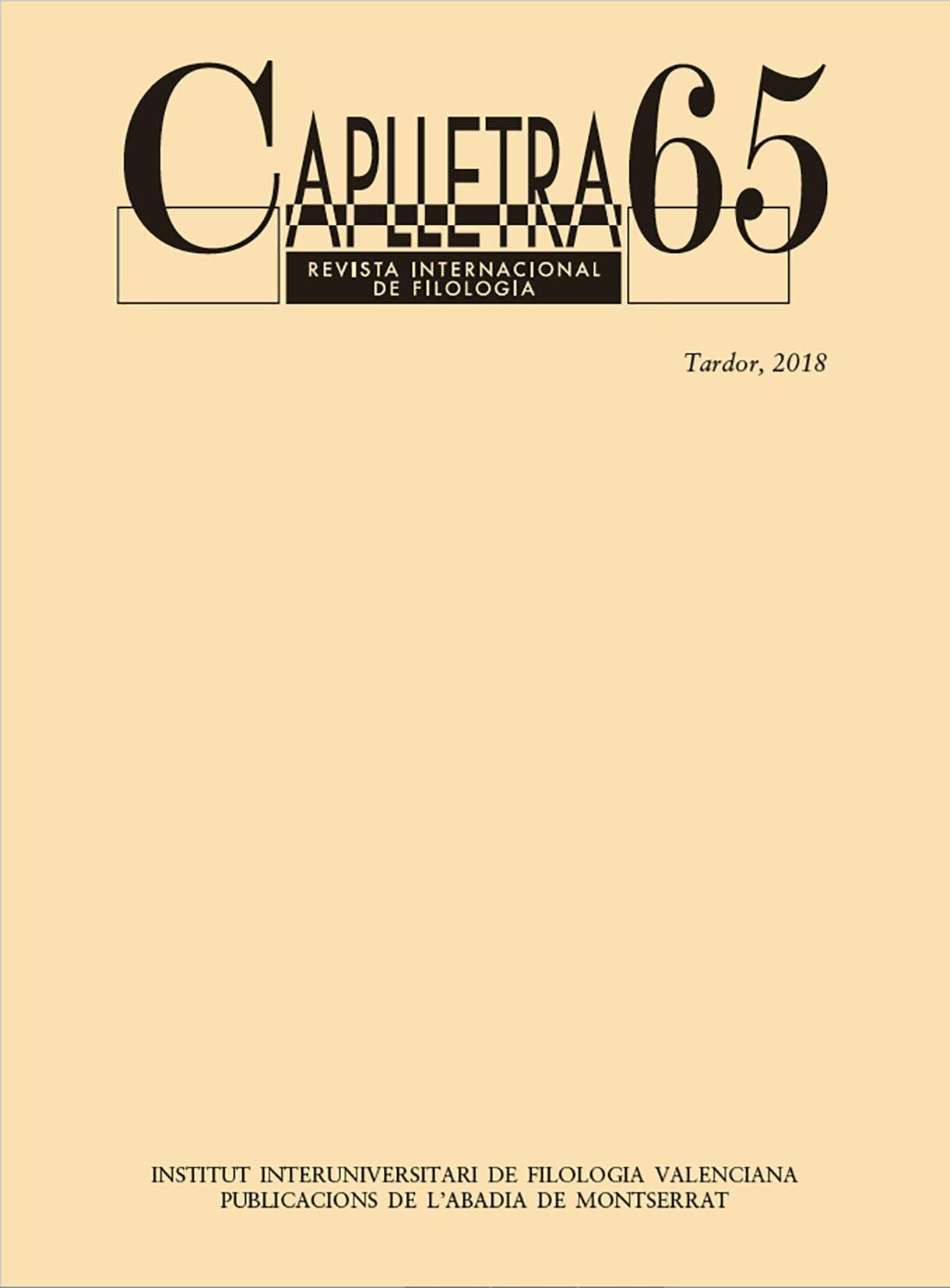 Caplletra 65 (Tardor, 2018)