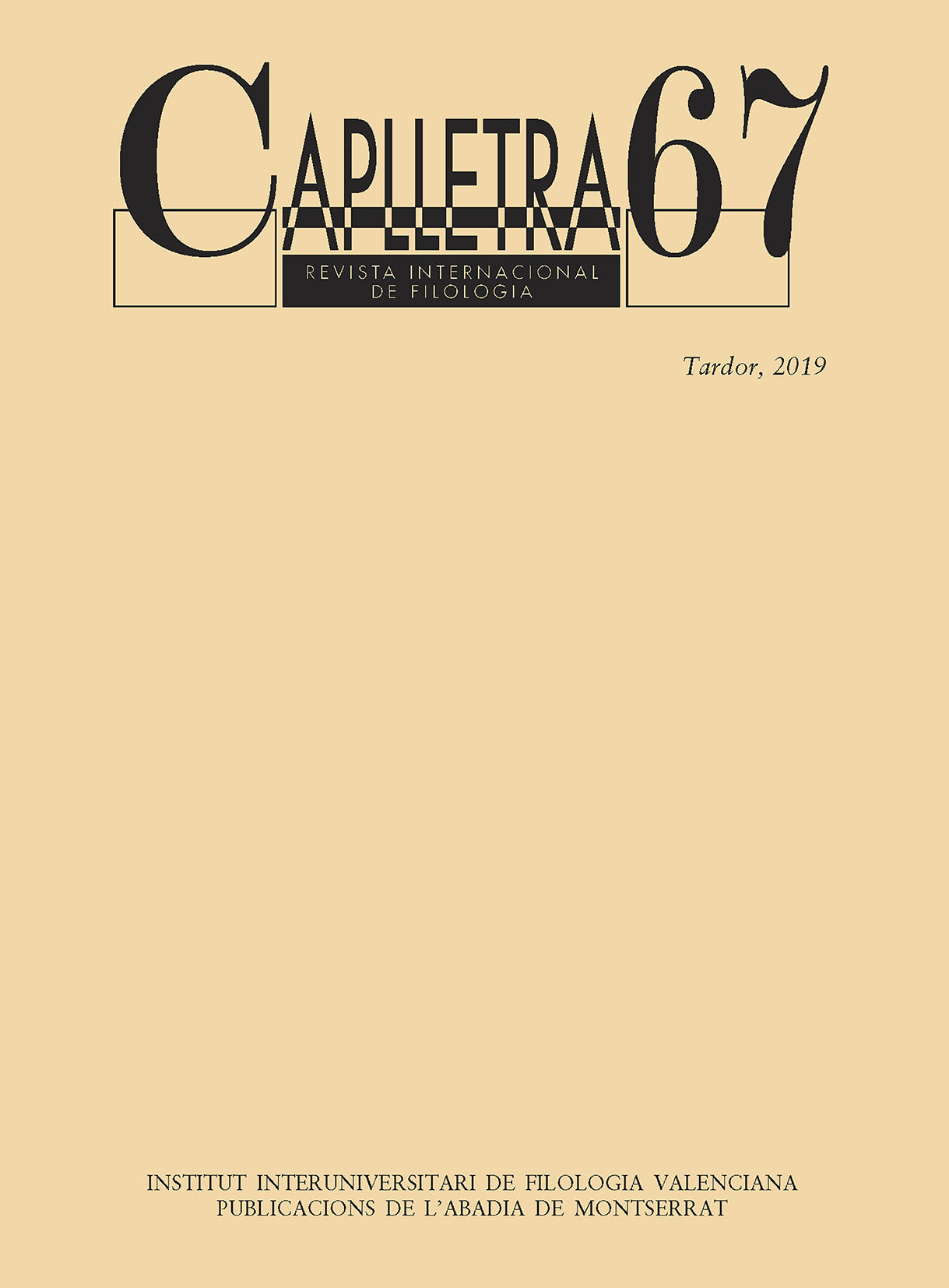 Caplletra 67 (Tardor, 2019)