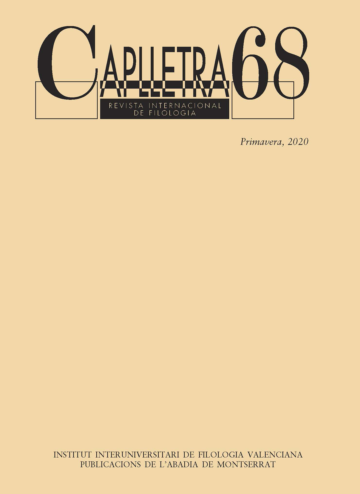 Caplletra 68 (Primavera, 2020)