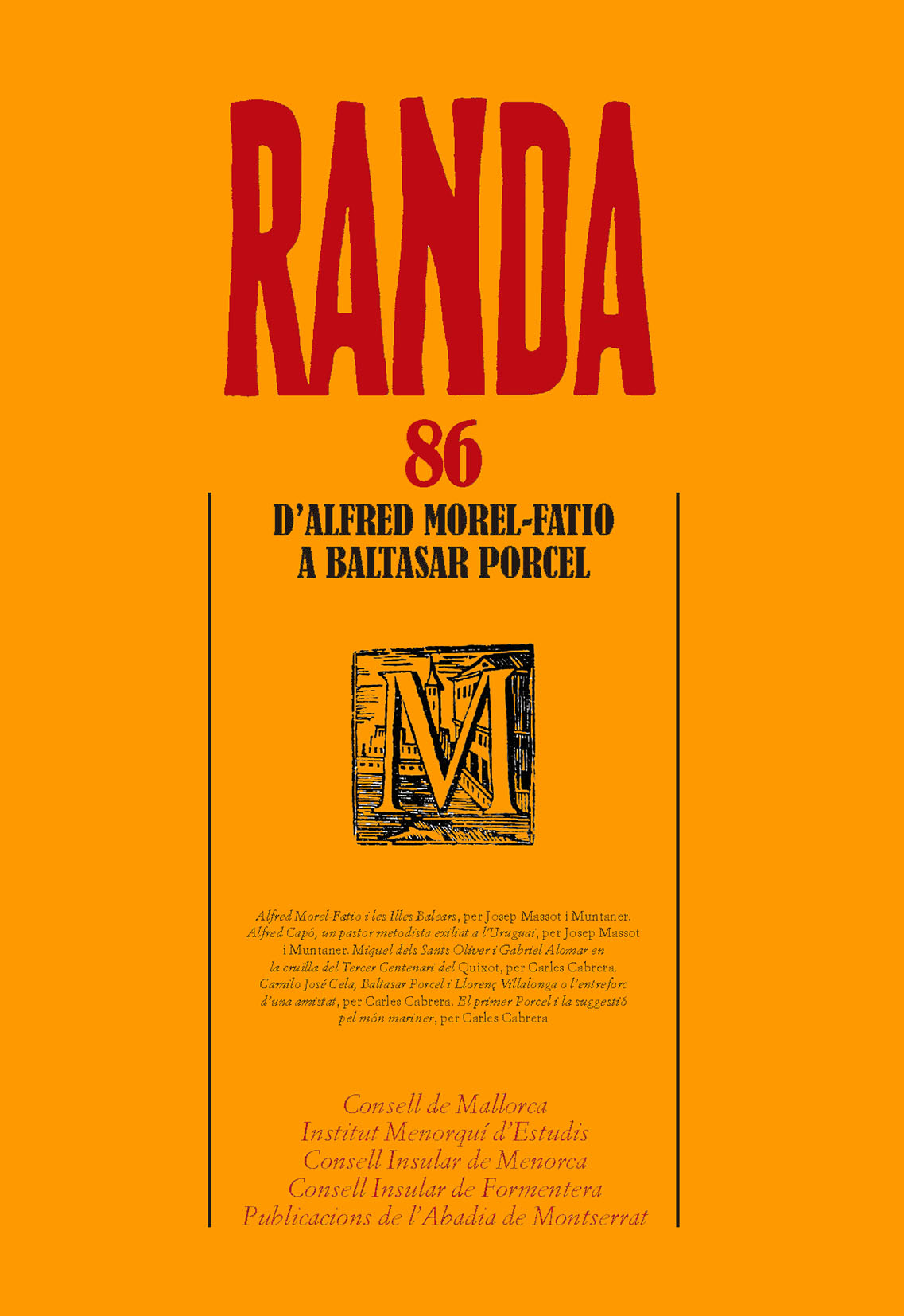 Randa 86. D’Alfred Morel-Fatio a Baltasar Porcel