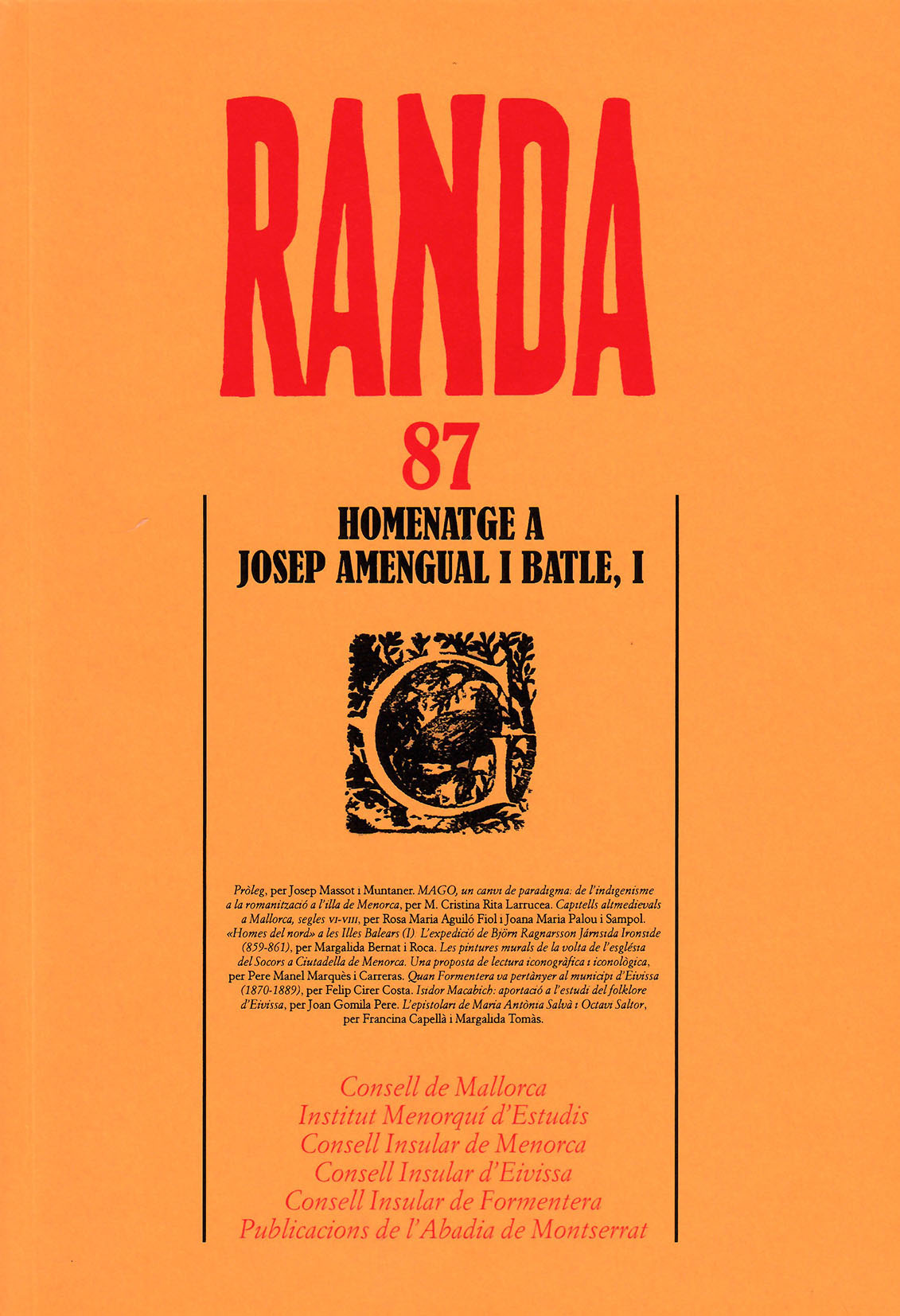 Randa 87. Homenatge a Josep Amengual i Batle, 1