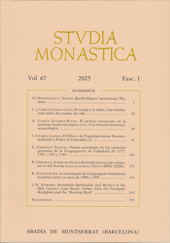 Studia Monastica. Vol. 67-1 (2025)