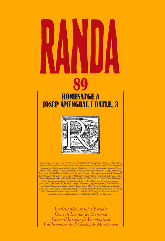 Randa 89. Homenatge a Josep Amengual i Batle, 3